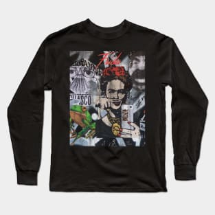 Frida Mexican Pop Art for Mexican Folklore lovers & Feminists Long Sleeve T-Shirt